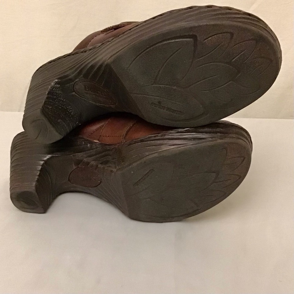 Born 7 Clogs Women’s Comfort Shoes Brown Distressed Leather Boho Platform - Picture 8 of 13